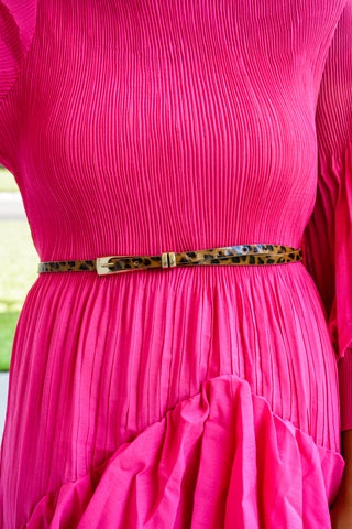 Leopard Animal Skinny Belt