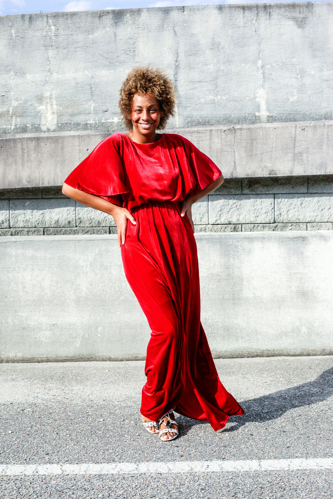 First Snow Velvet Dress