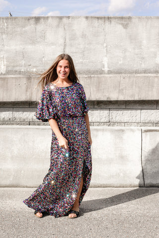 Tis The Season Sequin Maxi Dress