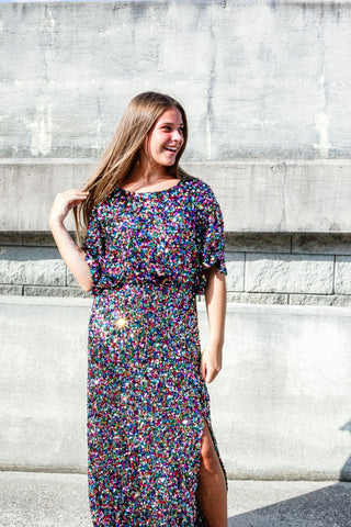 Tis The Season Sequin Maxi Dress