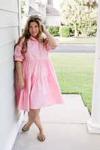 Load image into Gallery viewer, Briar Rose Pink Tiered Hi Lo Dress
