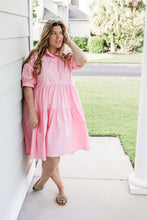 Load image into Gallery viewer, Briar Rose Pink Tiered Hi Lo Dress
