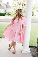 Load image into Gallery viewer, Briar Rose Pink Tiered Hi Lo Dress
