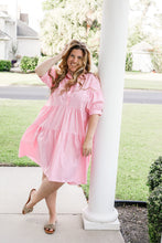 Load image into Gallery viewer, Briar Rose Pink Tiered Hi Lo Dress
