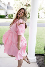 Load image into Gallery viewer, Briar Rose Pink Tiered Hi Lo Dress
