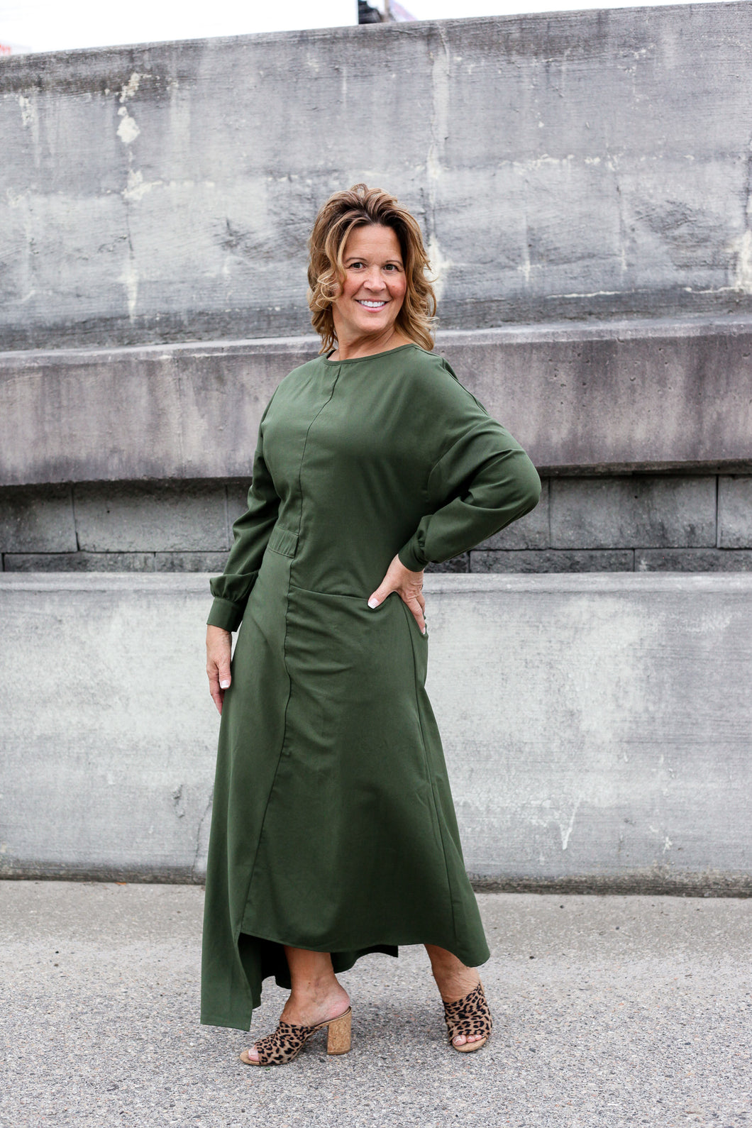 Green Asymmetrical Dress