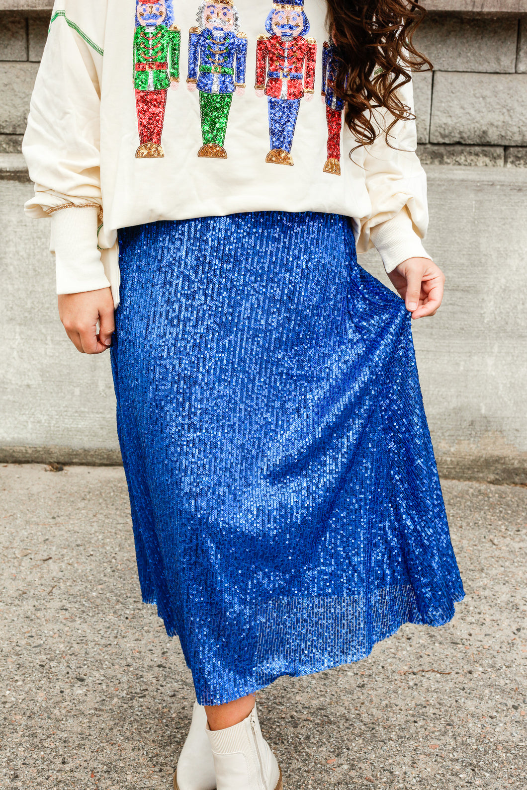 Lima Sequin Midi Skirt