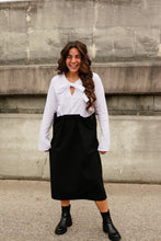 Load image into Gallery viewer, Elyse White Black Dress
