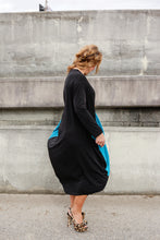 Load image into Gallery viewer, Black Draped Dress
