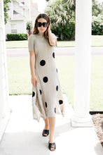 Load image into Gallery viewer, Silky Pleated Polka Dot Dress
