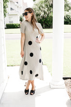 Load image into Gallery viewer, Silky Pleated Polka Dot Dress
