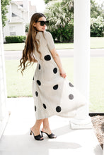 Load image into Gallery viewer, Silky Pleated Polka Dot Dress
