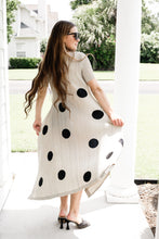 Load image into Gallery viewer, Silky Pleated Polka Dot Dress
