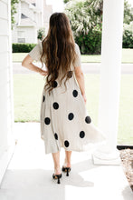 Load image into Gallery viewer, Silky Pleated Polka Dot Dress
