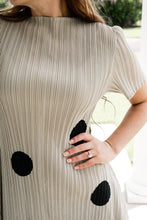 Load image into Gallery viewer, Silky Pleated Polka Dot Dress
