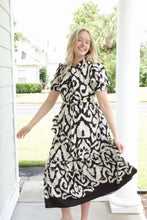 Load image into Gallery viewer, Athena Maxi Dress Black White Ruffles

