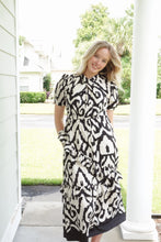 Load image into Gallery viewer, Athena Maxi Dress Black White Ruffles
