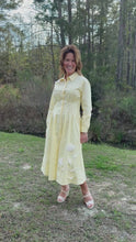 Load and play video in Gallery viewer, Buttercup Yellow Shirt Dress
