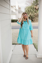 Load image into Gallery viewer, Trixie Tiered Swing Shirt Dress
