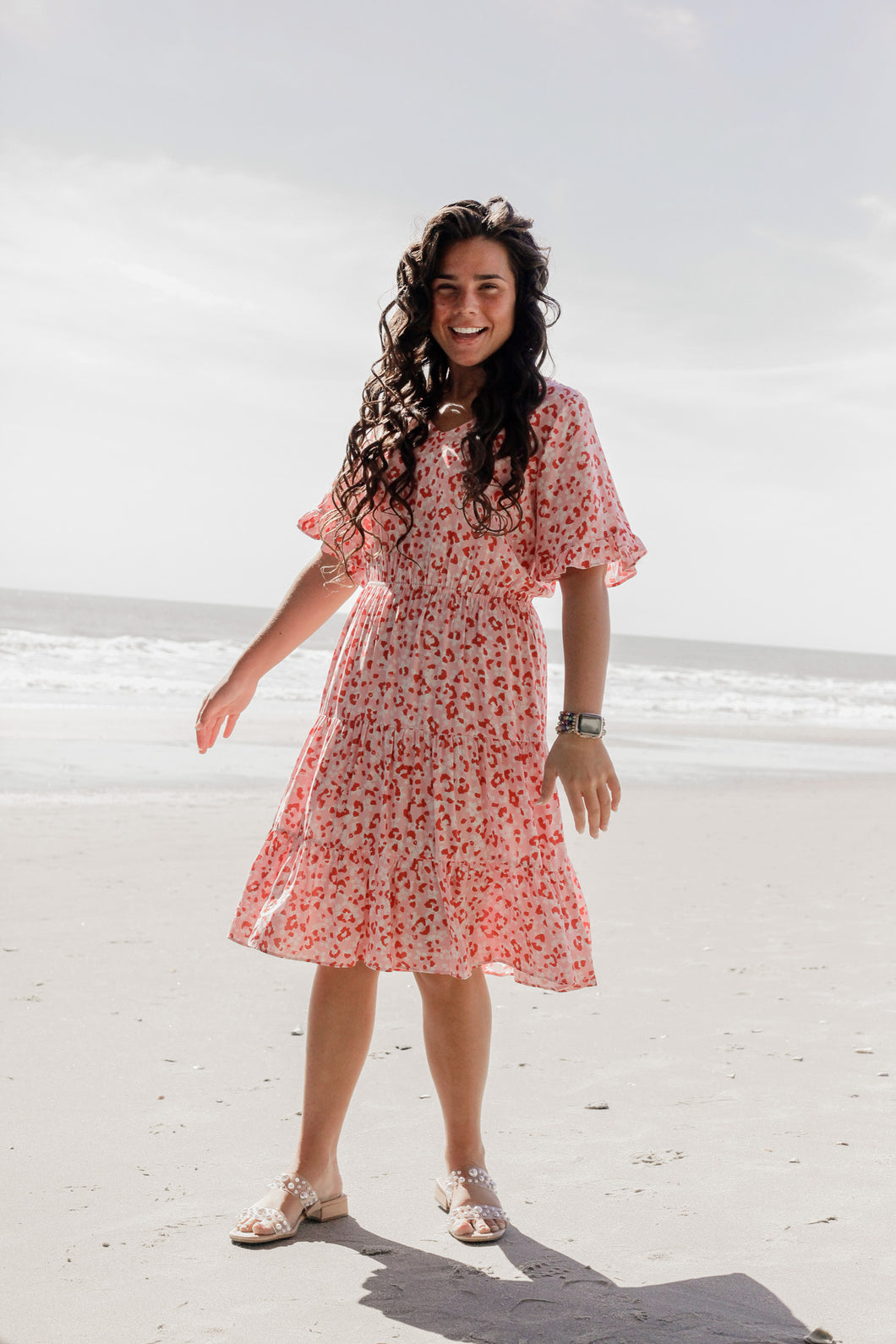 Sweetheart Pink Leopard Dress