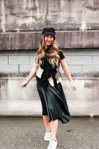 Miss Match Ruffle Tee Top
