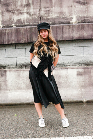 Miss Match Ruffle Tee Top