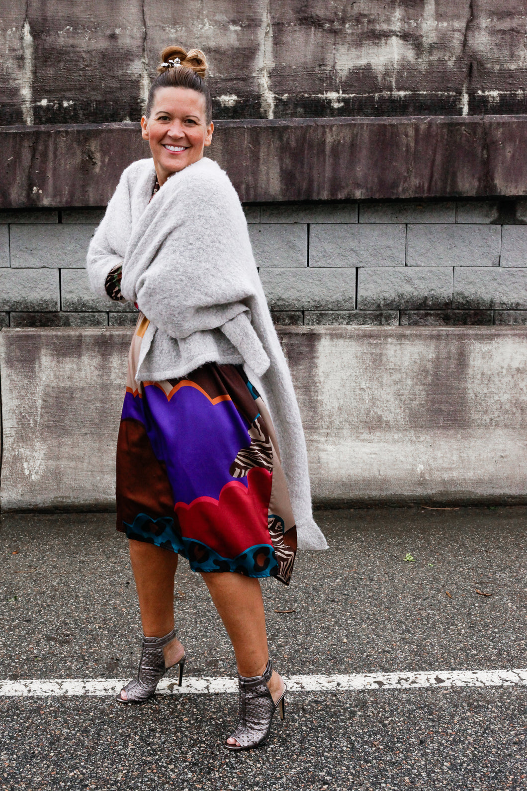 Belted Poncho Cape Cardigan Sweater