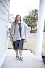 Load image into Gallery viewer, Michael Stars Grey Belted Shawl Cardigan
