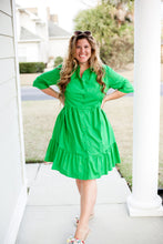 Load image into Gallery viewer, Trixie Tiered Swing Shirt Dress
